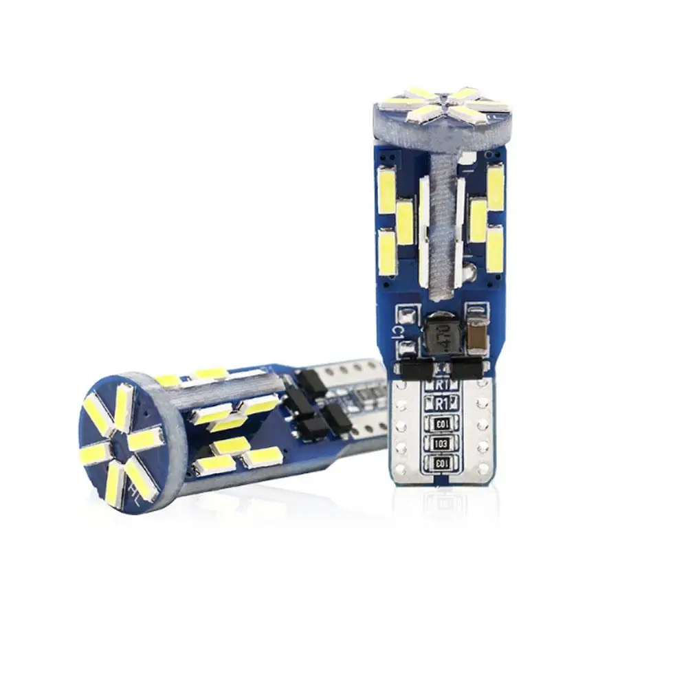 1 Pair Car Led Width Light 360 Degrees Lighting Angle T10-4014-30 Bulb W5w Decoding License Plate Lamp |