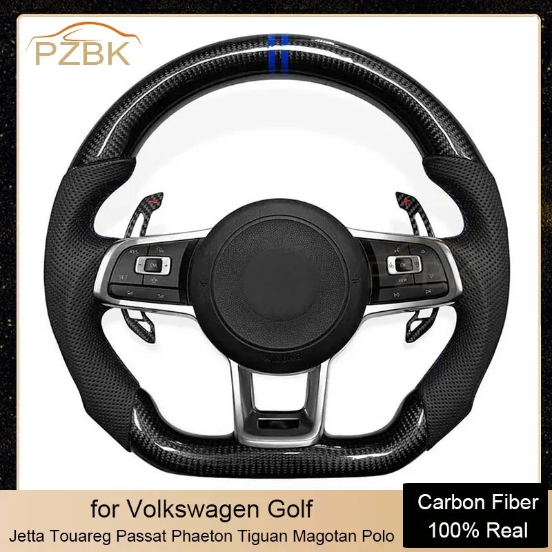 

Carbon Fiber Car Steering Wheel with Paddle Shifter for Volkswagen Golf 7 MK7 Jetta Touareg Passat Phaeton Tiguan Magotan Polo