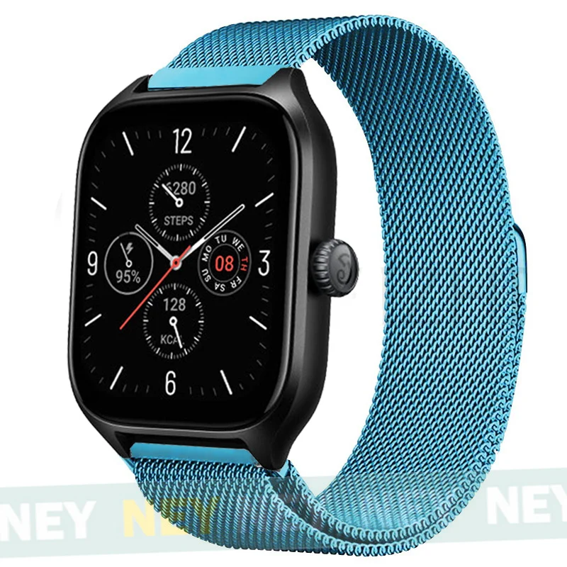Milanese Loop Metal Bracelet for Smartwatches - Adjustable 20mm/22mm Strap