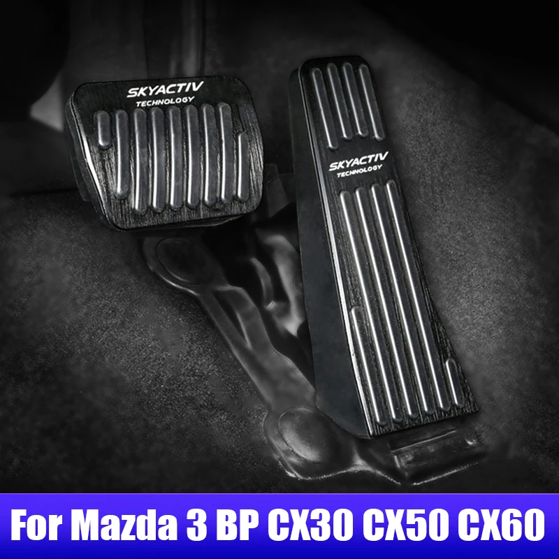 For Mazda 3 BP CX30 CX50 CX60 MX30 MX-30 2019 2020 2021 2022 2023 2024 Car Foot Rest Accelerator Brake Pedal Cover Accessories