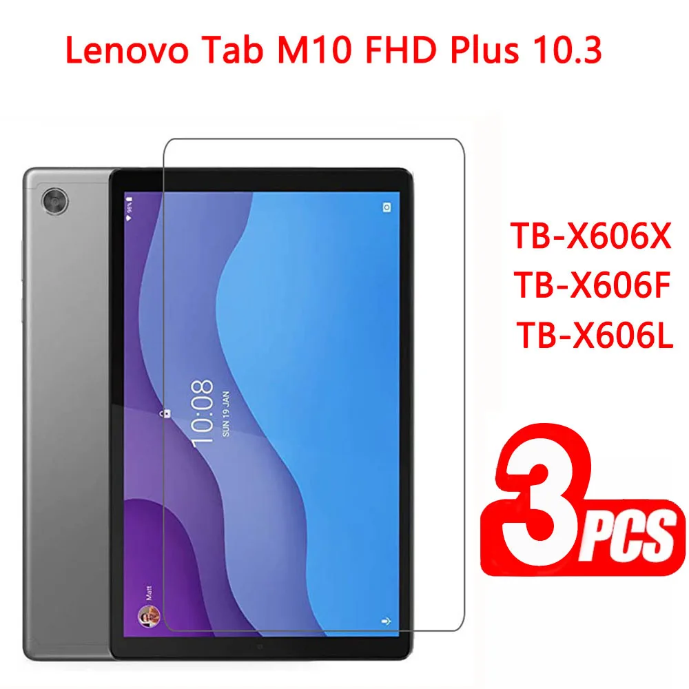 

(3 Packs) Tempered Glass For Lenovo Tab M10 FHD Plus 10.3 2020 TB-X606X TB-X606F TB-X606L Anti-Scratch Tablet Screen Protector