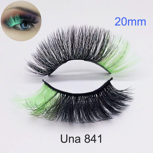 Mix Color False Lashes Ombre Natural Long Colorful Eyelashes Bulk Dramatic Makeup Fake Lash Party Colored Lashes Wholesale