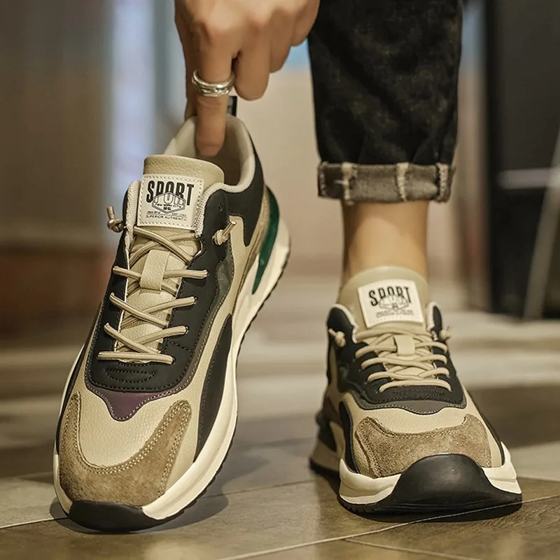 

Sneaker Men Running Casual Shoes for Men Versatile Basket Footwear 2024Non-slip Wear-resistant Vulcanize Shoes кроссовки мужские