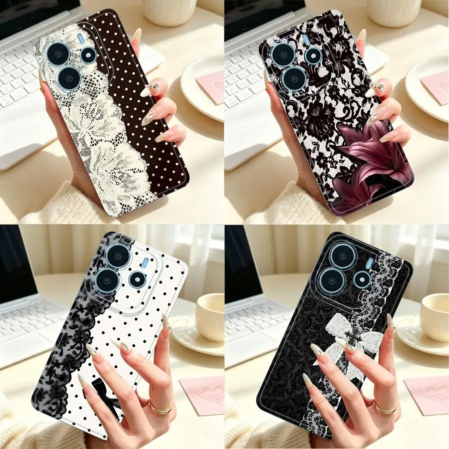 Soft Lace Polka Dot Phone Case Cover