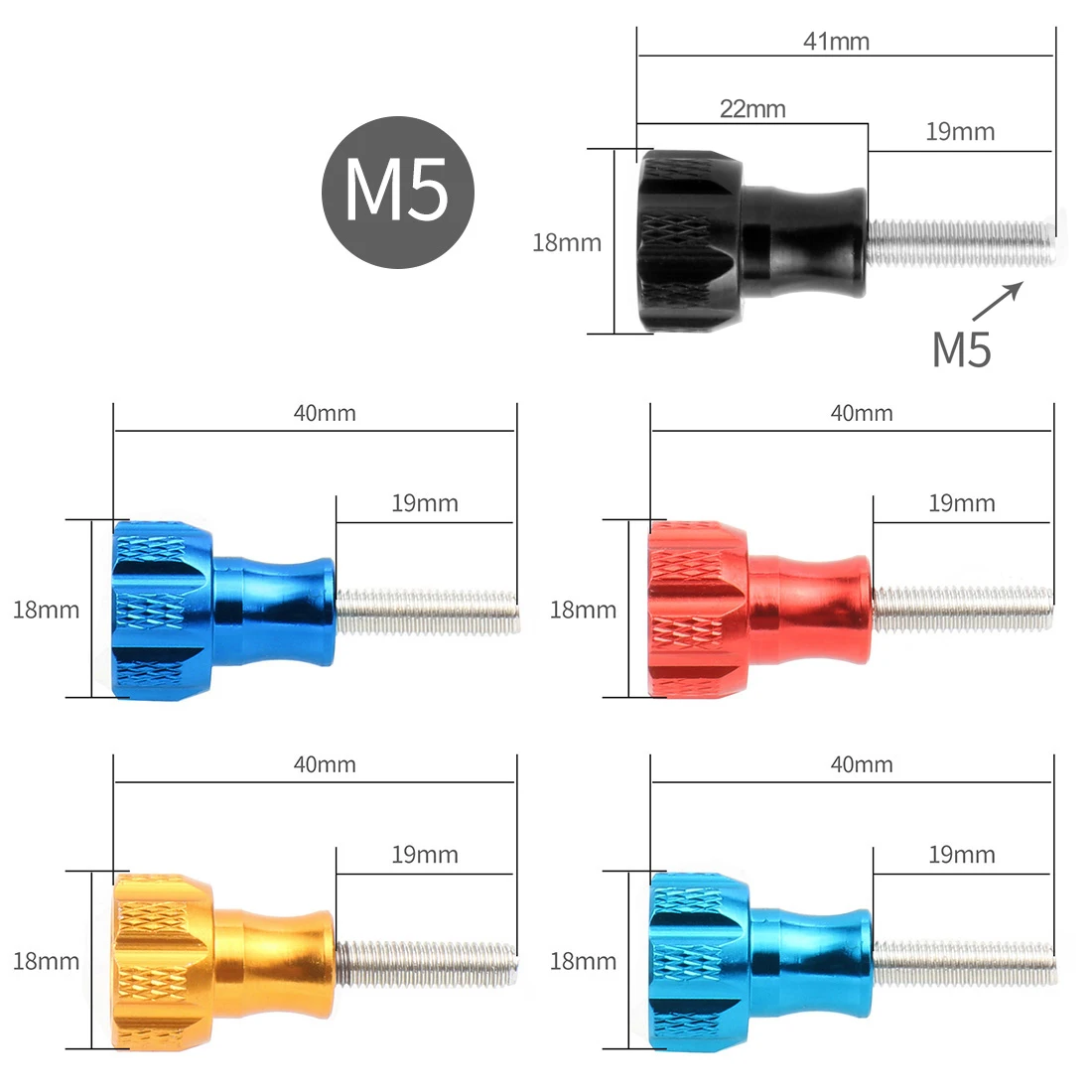 M5 Thumb Screw No Bolt Nut for Action Camerar for GoPro DJI Action For Insta360