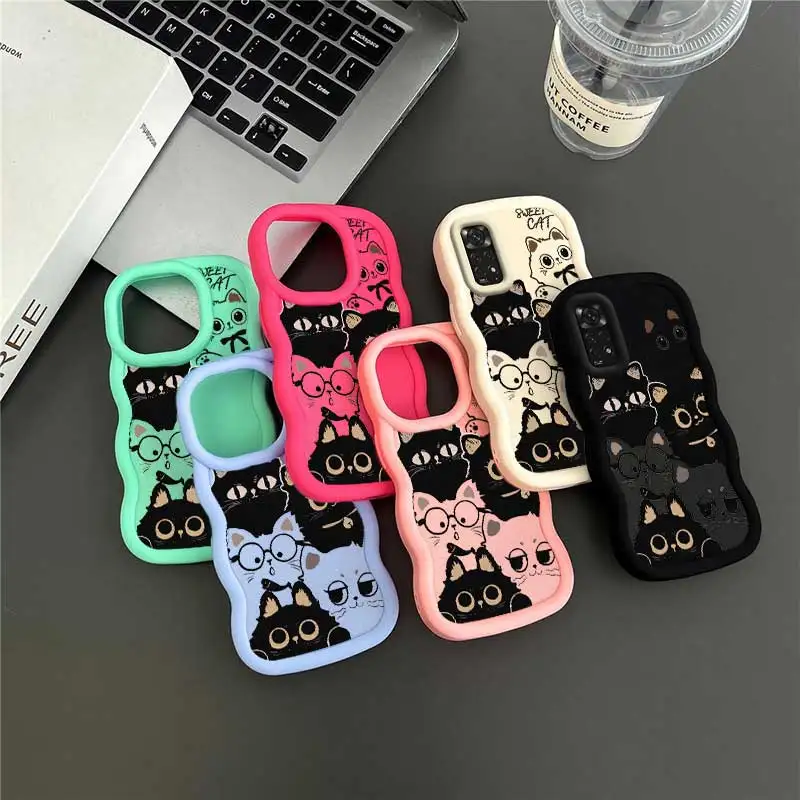 Hinweis 11 Sechs Katzen Wellenförmige Silikon Handyhülle für Redmi Hinweis 11 11S 11EPro 11ProPlus 11Pro 11SE 10X 10S 10Pro 10 9Pro Abdeckung – Detail 1