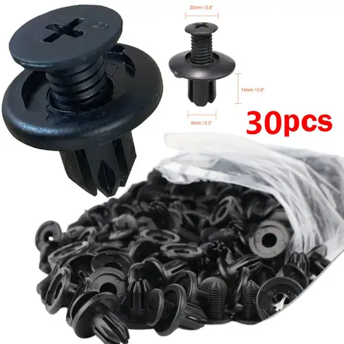 5/100pcs 8mm Plastic Rivets Fasteners Screw Car Bumper Fender Black Rivet Car Fastener Clips for Toyota Focus Kia Nissan Yamaha - Image 8