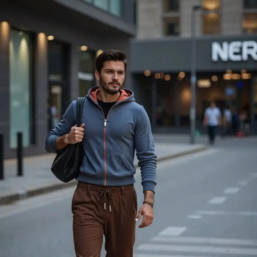 AIOPESON HD3017 Y2K Zip Up Hoodie Men Winter Warm Streetwear