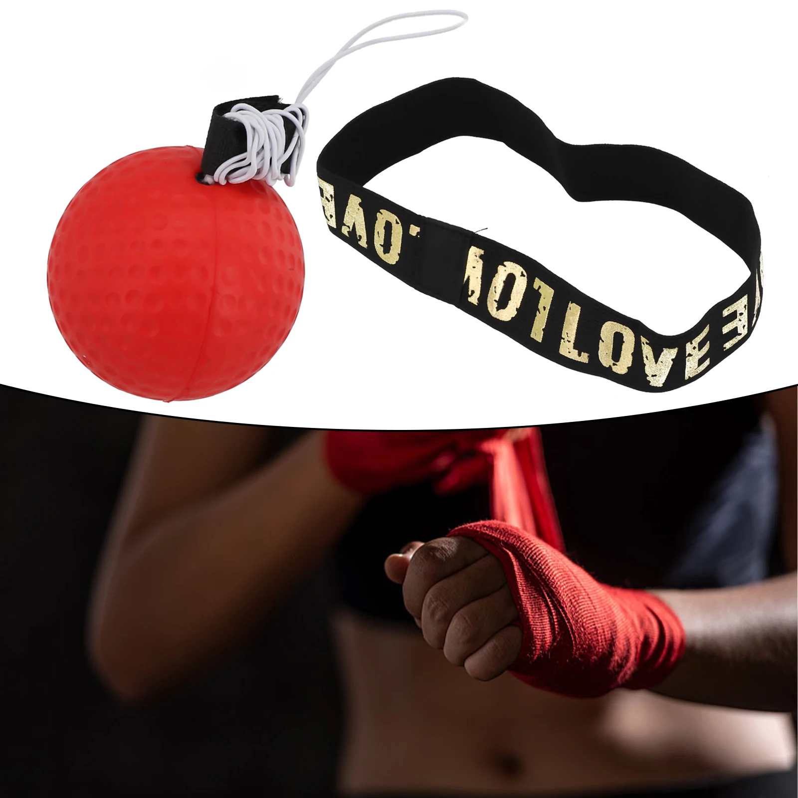 

Boxing Reaction Ball Sport MMA Muay Thai Reaction Ball Reaction Time Training Speed Ball 90cm Durable Fitness Gym