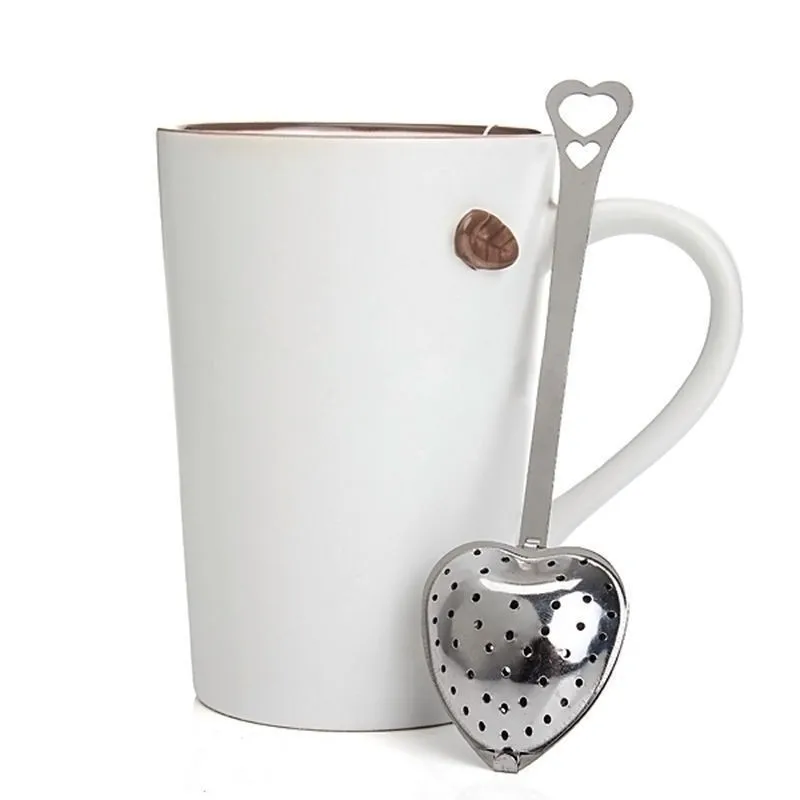 

Reusable Stainless Steel Tea Maker Strainers Heart Love Shape Balls Herb Spice Infuser Spoon Filter Teas Brewer Coffee Scoop