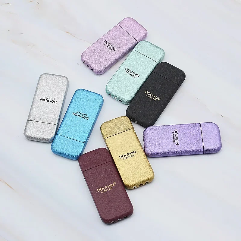 Description Picture 2 of itemHOT Ultra Thin Wrinkle Paint Butane Gas Lighter Classic Grinding Wheel Ignition Outdoor Portable Mini Lighters Smoking Wholesale