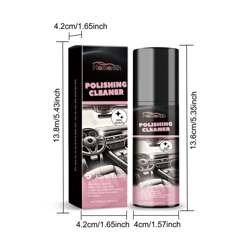 Car Interior Polishing Cleaner 2PCS 5