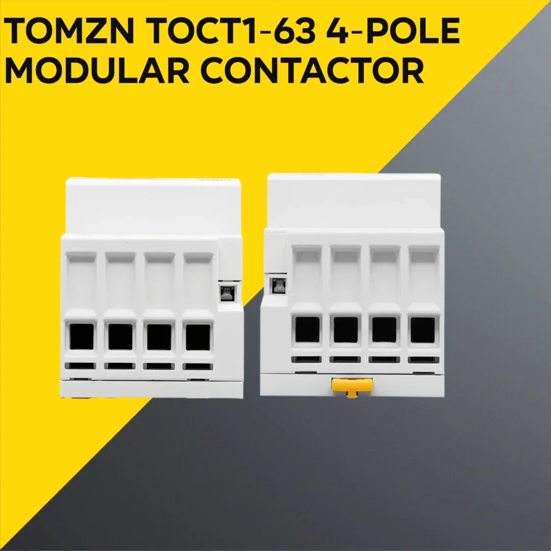 TOMZN TOCT1 4P 63A DIN 레일 접촉기 ? 400V AC, 코일: AC/DC 24/110/230V, 접점 구성: 4NO 4NC 2NO2NC 전환형