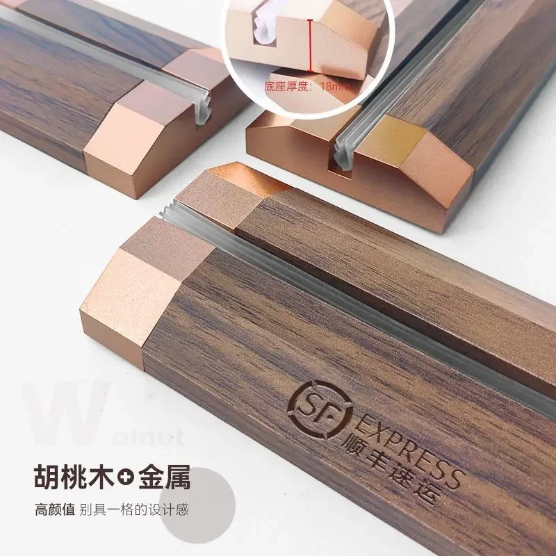 지지대 디스플레이 스탠드 거치대 데스크탑 바인더 나무 비즈니스 카드 터닝 월넛 바 메뉴 페이지 레스토랑