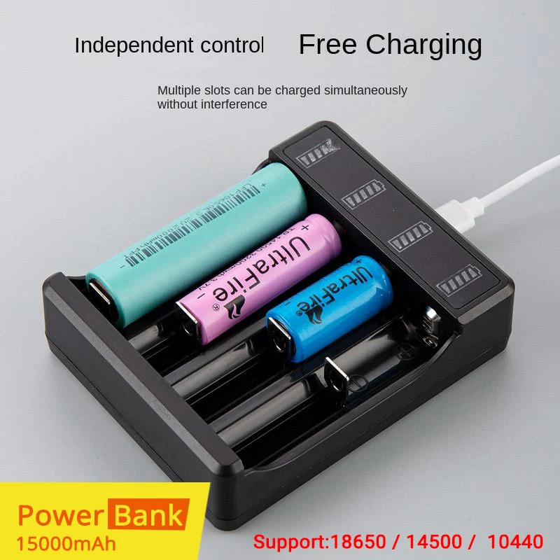 4 Slot 3.7V 18650 Charger Lii-PD4 USB Independent Charging Electronic 16340 14500 26650 Battery Charger Power Bank Battery Charger Battery Charger Adapter