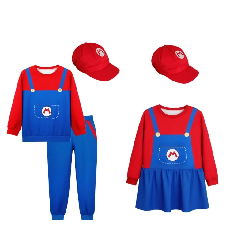 

Anime Game Cosplay Costume Children Little Red Riding Hood BoysGirls Kids Gifts Performance Outfits Printed Long Sleeved Dress