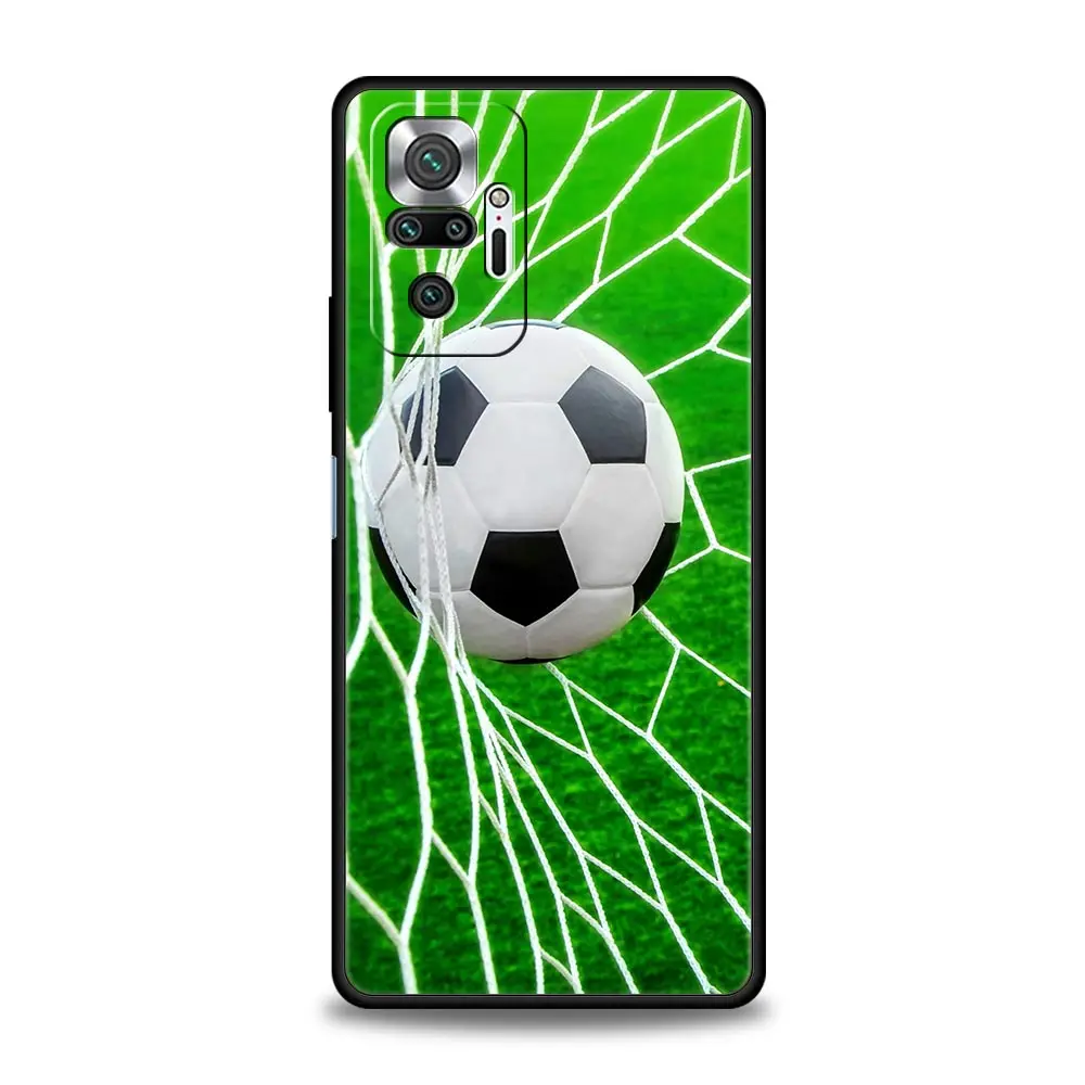 Football Passion Soccer Ball Design Phone Case - Sleek Black Cover