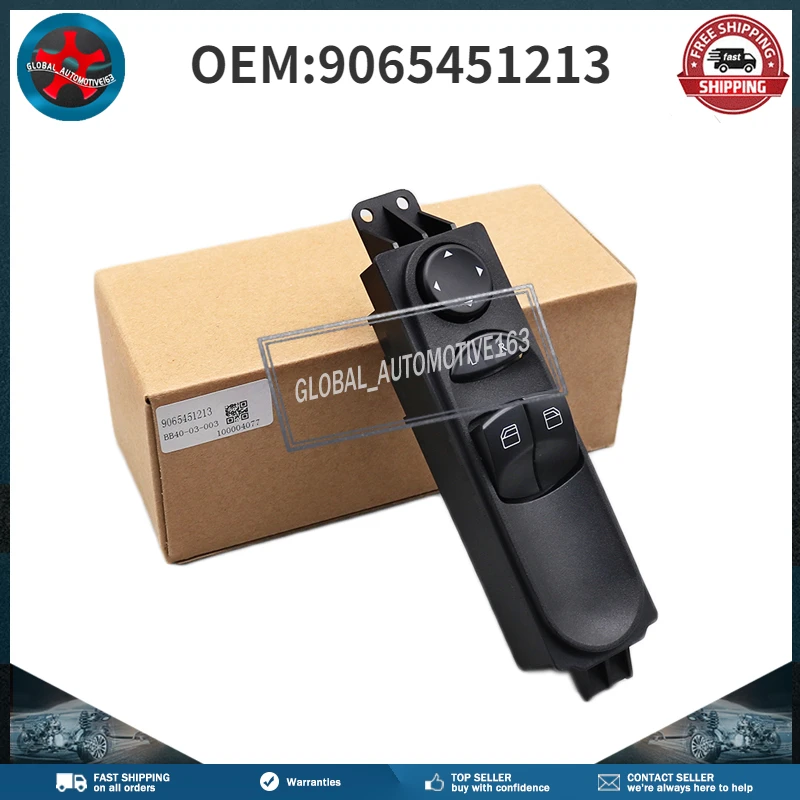 Interruttore Finestrino Lato Conducente Anteriore Sinistro 9065451213 Per Dodge Sprinter 2500 3500 Mercedes Benz Sprinter 2500 3500