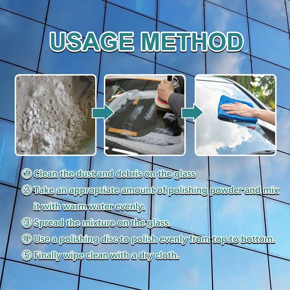 120g Cerium Oxide Glass Scratch Remover Professional Glass Polishing Compound Windshield Car Accessories