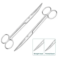 10cm/11.5cm/13cm/14cm/16 cm Animal Veterinary Vet Medical Stainless Steel Surgical Scissors Straight curved Tip Haircut Scissors 1