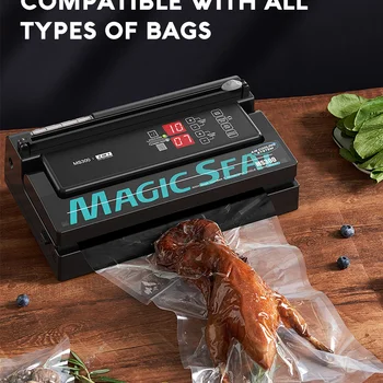 식품 플라스틱 포장용 진공기 기계, MAGIC SEAL MS300, Mylar 봉지, 자동 수동 모드