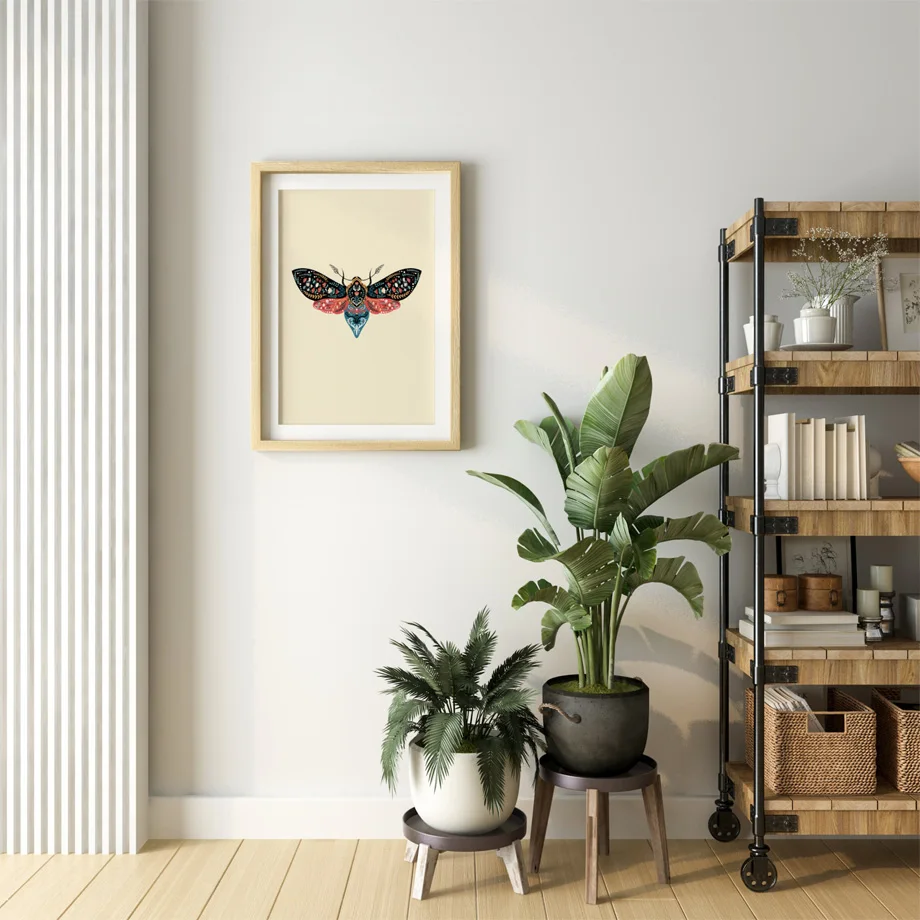 Retro Colorful Moth Camera Flower Posters And Prints Aesthetics Canvas Painting Bedroom Wall Art Living Room Home Decoration