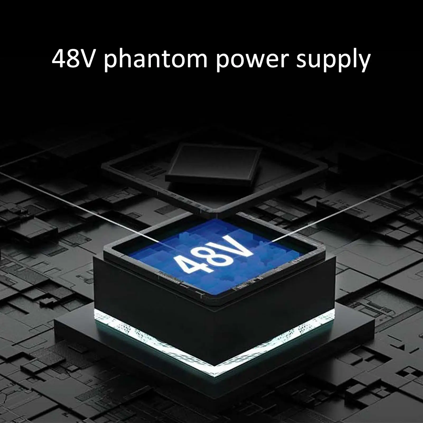 컴팩트 USB 사운드 카드 믹서, 음악 녹음 및 홈 가라오케 인터넷 믹싱 콘솔, 48V 전원