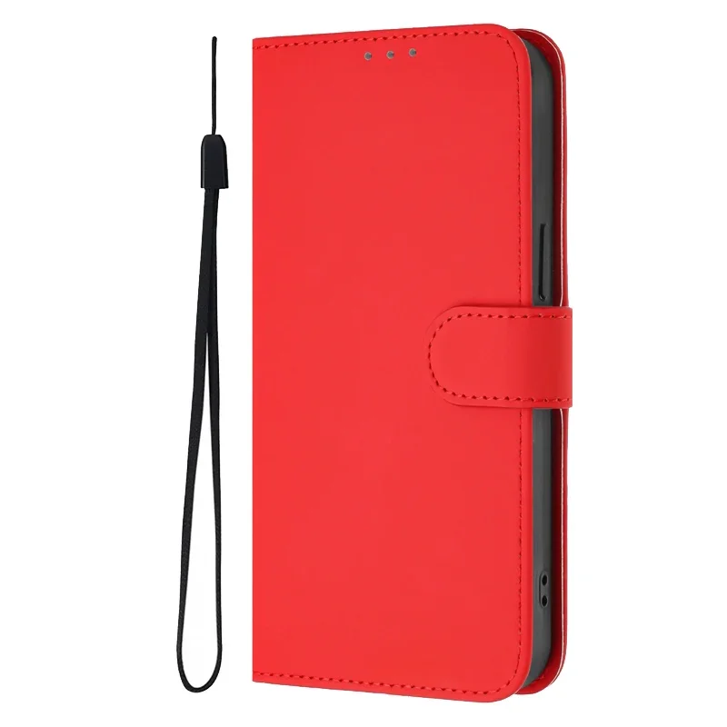Candy Color Flip Stand Leather Phone Case - Universal Fit