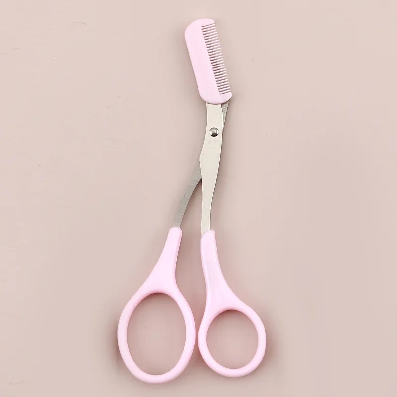MB Eyebrow Trimmer Scissor with Comb Facial Eyelash Hair Removal Grooming Shaping Eyebrow Shaver Cosmetic Makeup Accessories