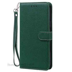 Leather Wallet Flip Case - Elegant and Functional Smartphone Cover for Redmi Note 13ProPlus (Dark Green -Strap)