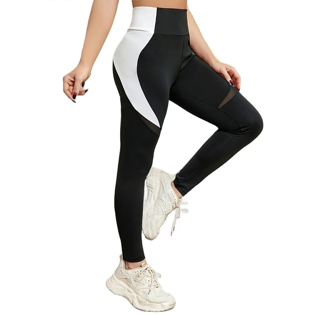 Summer Mesh Yoga Leggings Women Middle Waist Push Up Sport Pants Breathable  Fitness Gym Leggings - AliExpress