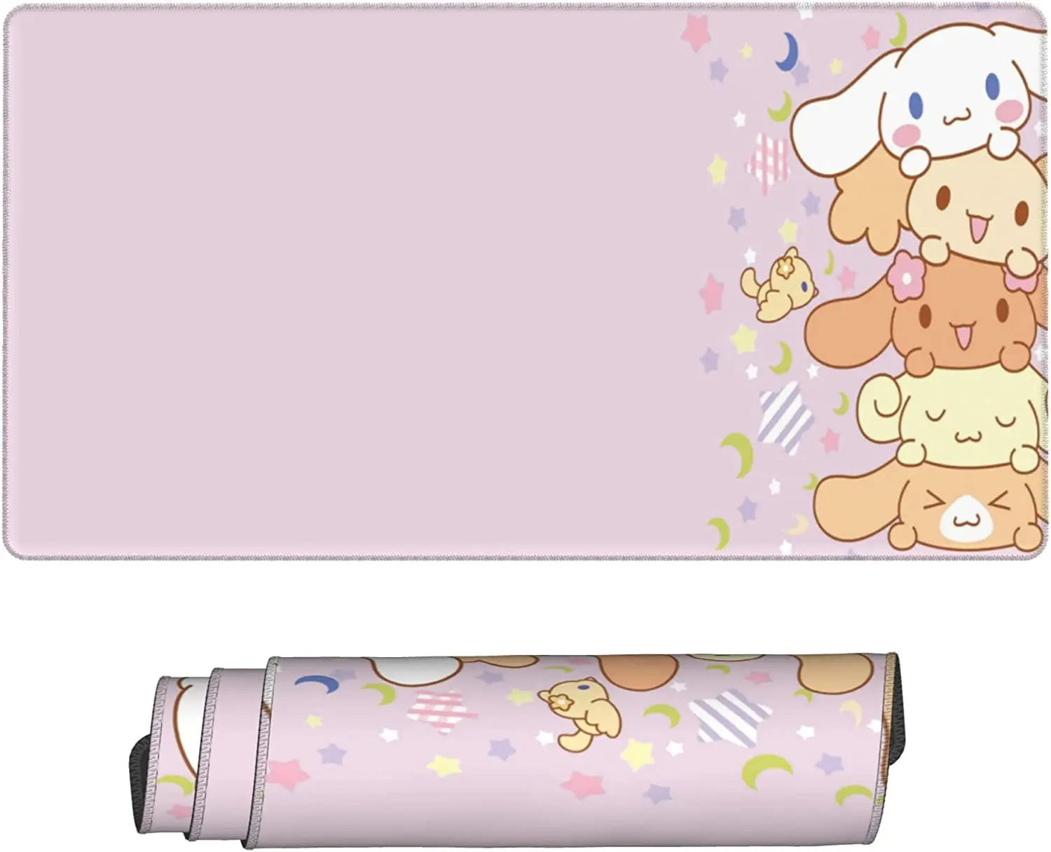 

Kawaii Cute Dog Mouse Pads Novelty Anime Large Pink Keyboard Pad Non-Slip Extended Full Desk Mat Waterproof XXL Gaming Mousepad