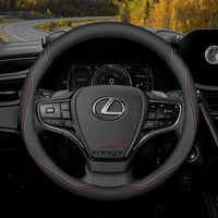 Leather Car Steering Wheel Cover for Lexus UX250h ES350 IX 600 CT200h ES IS RX NX 300h 400H IX570 RX400h IS460 IS400 RX450h 6