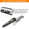 3/8 Inch Mini Air Belt Sander with Sanding Belts Heavy Duty Pneumatic Sanding Buffing Tools Air Angle Grinding Machine 330x10mm 5
