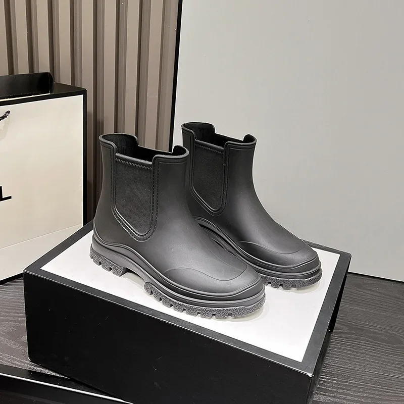 2023 Winter Fleece Warm Women's Boots New Comfortable Platform Waterproof Rain Boots Lightweight Non-slip Snow Boots Female