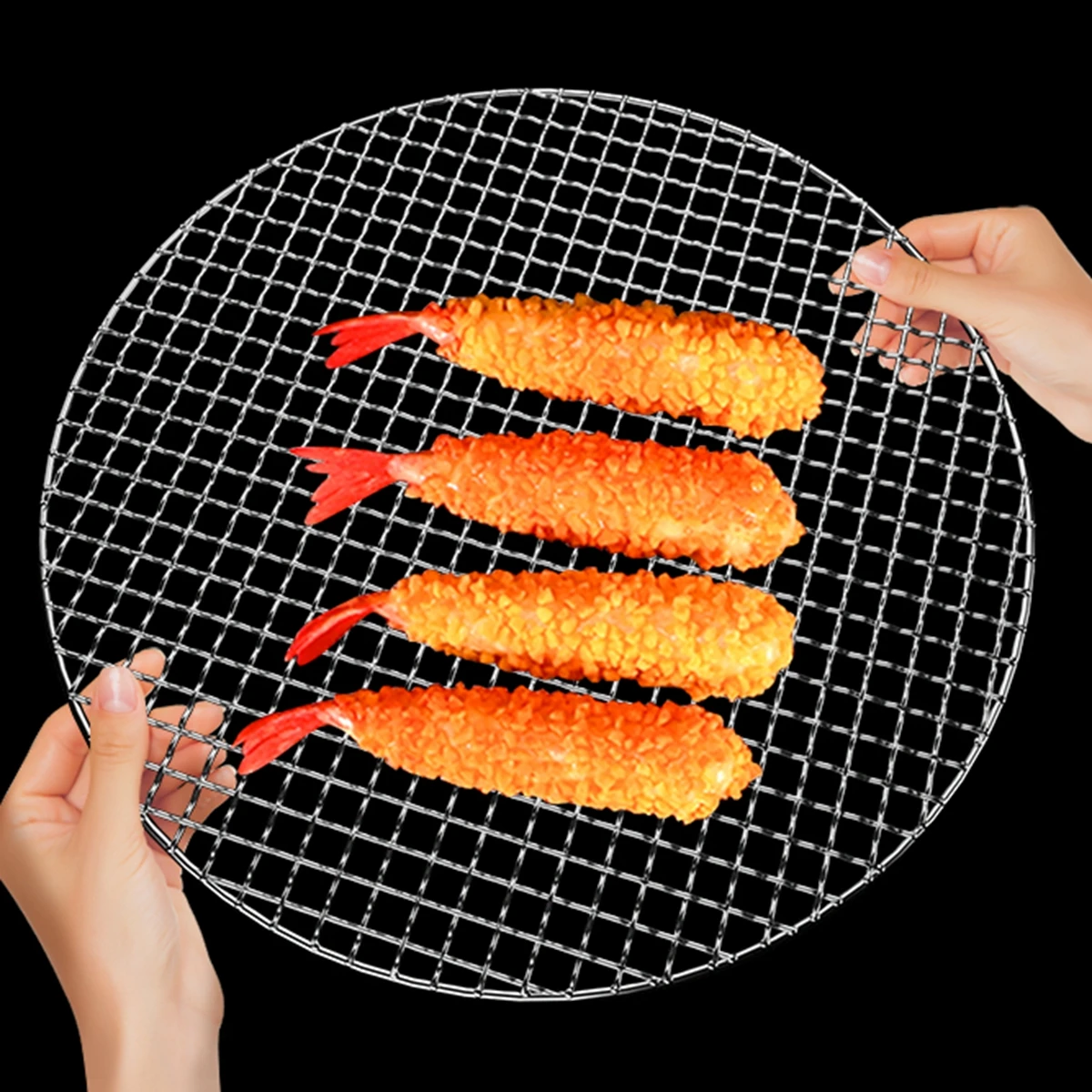 304 Stainless Steel Round BBQ Net Grill Mesh Roast Nets Bacon Grills Iron Nets Barbecue Accessories Non-stick BBQ Accessories