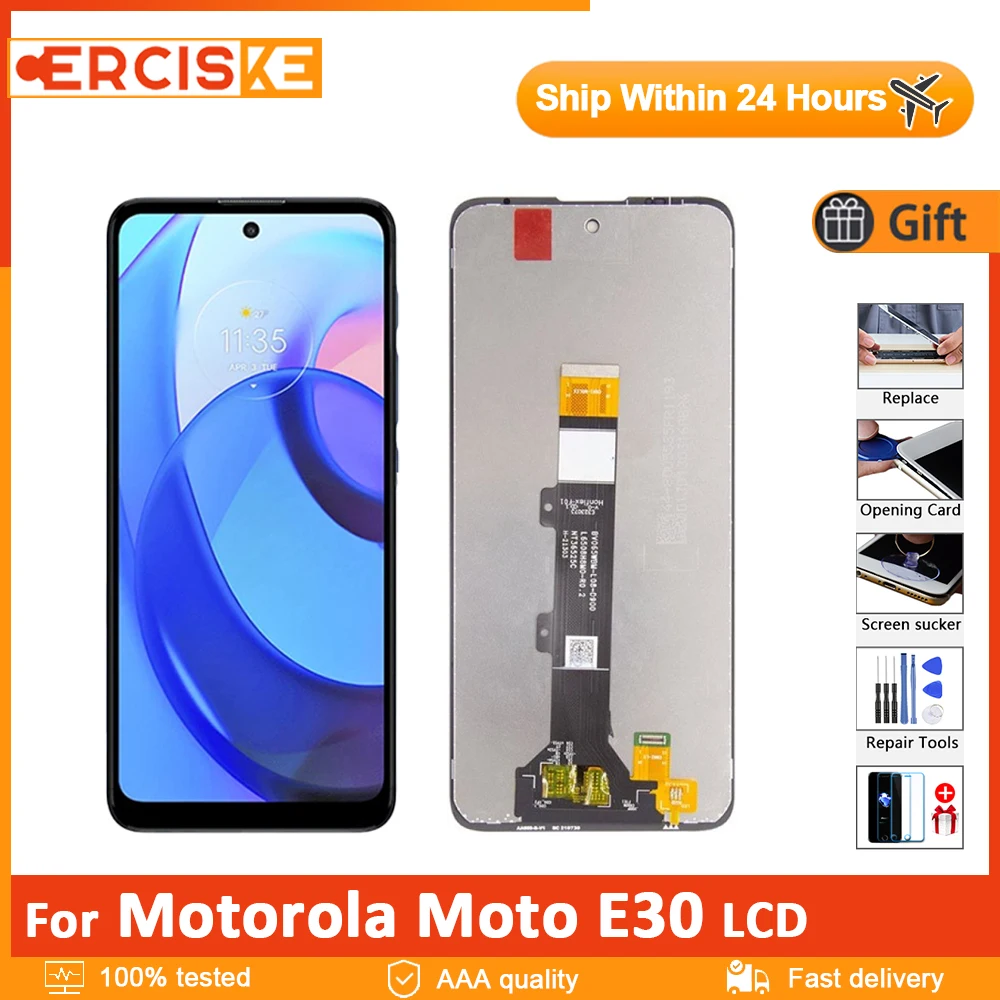 

6.5'' Original For Motorola Moto E30 LCD Display Screen Touch Panel Digitizer Sensor For Moto E30 LCD XT2158-6 Display Replace