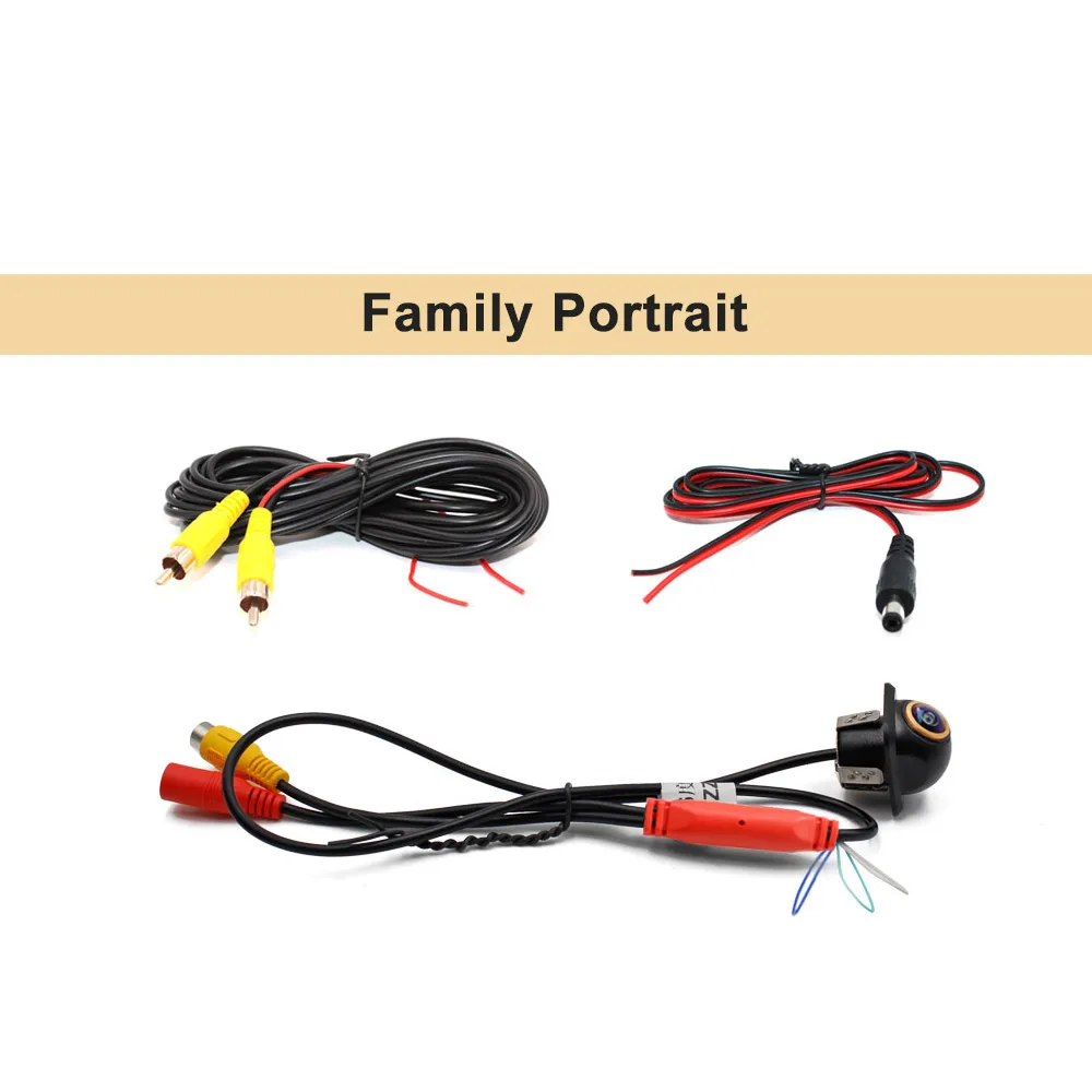 2K AHD 1080p Golden Lens HD Car Rear View Camera Night Vision 180 Degree Parking Reverse Camera For Car Accessories