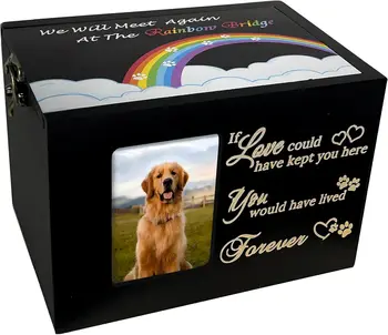 Wooden Pet Urn with Photo Frame 1