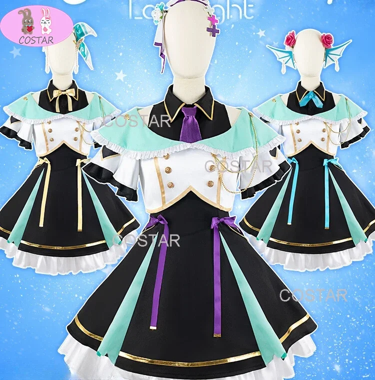 

COSTAR Vtuber Elira Pendora/ Finana /Pomu Rainpuff Cosplay Costume Halloween Outfits Women Dress