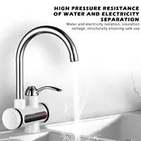 Connecteur de robinet d'eau chaude électrique sans réservoir instantané 220V 3-sec, affichage numérique LED, robinet de cuisine à chauffage rapide, fluide chauffé 3