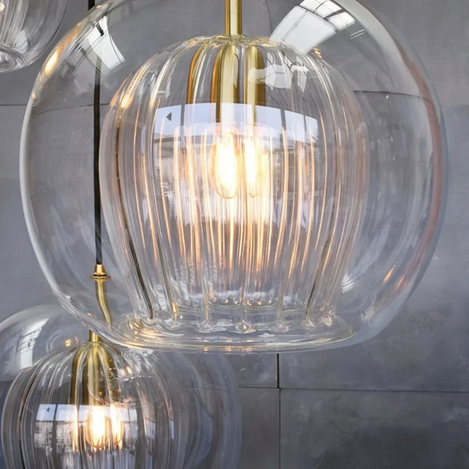 Modern Simple Dining Room Pendant Light Creative Personality Bar Caffee Glass Lamp Industrial Style Kitchen Bedroom Droplight 6