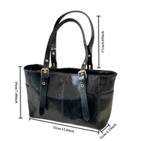 Mode rétro femmes sacs à bandoulière en cuir PU tendance haut de gamme dame sac fourre-tout grande capacité femme sac de banlieue sac à main sacs à main 6