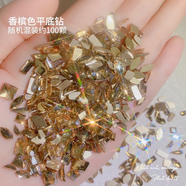 Aurora Nail Parts 3D Gems Nails Art Decoration Nail stone Nail Shaped Drill Rhinestones Mix Crystal Nail Art Accessories