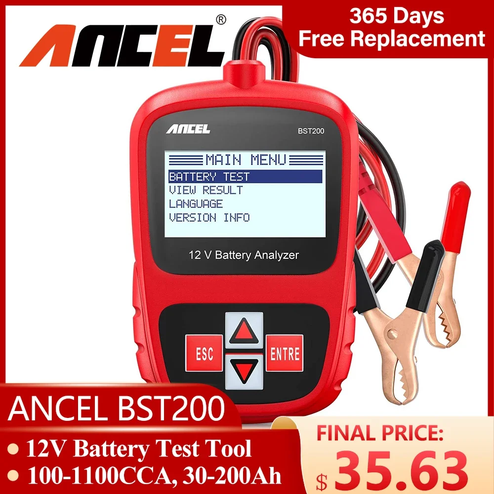 ANCEL BST200 Car Battery Tester 12V Load Automotive Analyzer For Diesel Gasoline Vehicles | Автомобили и мотоциклы