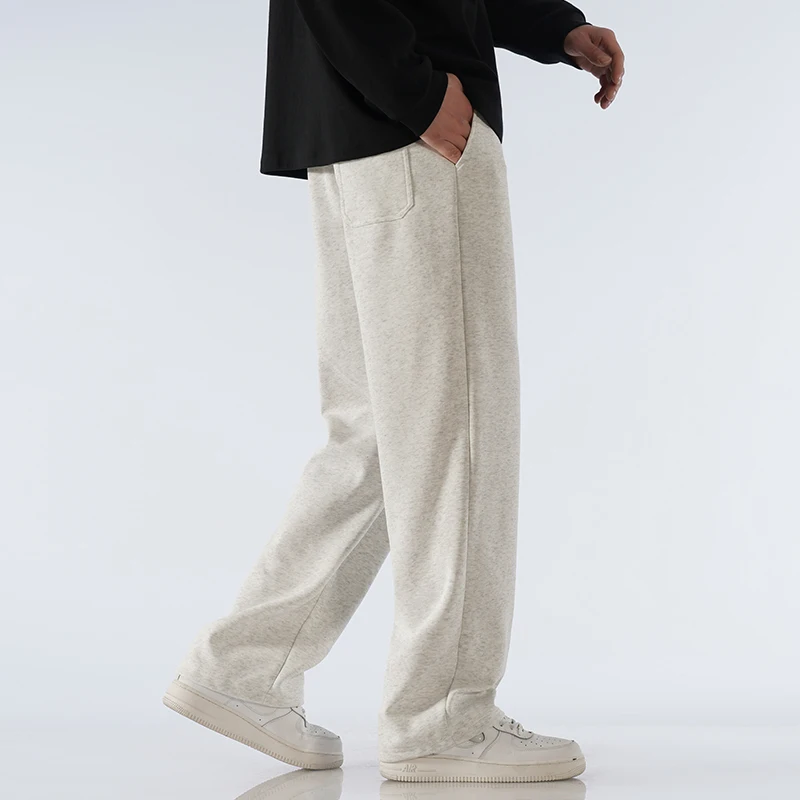 sport jogging trousers wide leg pants fashion pants fashionable wide leg pants men casual pants 65% cotton fabric men's casual pants wide leg straight loose for outdoor