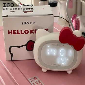 Cute Hello Kitty Alarm Clock Anime Bluetooth Speaker Cartoon Music Player Kawaii Smart Clock Student Return to School Gifts