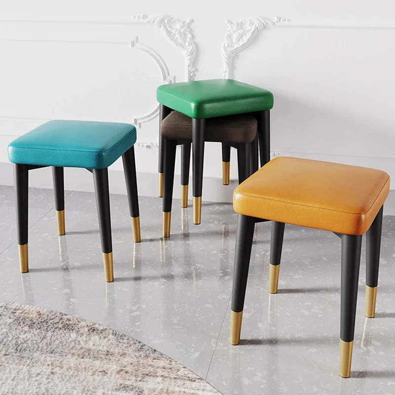 

Unique Dining Chairs Leather Luxury Home Furniture Stool Modern Minimalist Stool Muebles Para El Hogar Lounge Chair Relaxing