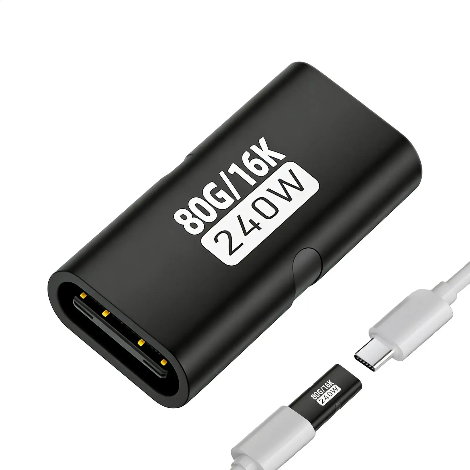 USB C 암-암 어댑터 240W 커넥터 USB C-USB C 어댑터 (가정, 회의, 여행, 데스크탑 컴퓨터, 노트북용)