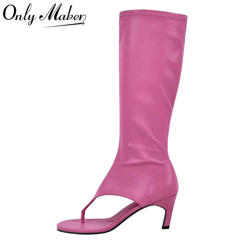 Womens Fall Pointed Toe High Heels Tassels Decor Sexy Knee High Boots US 5-10.5